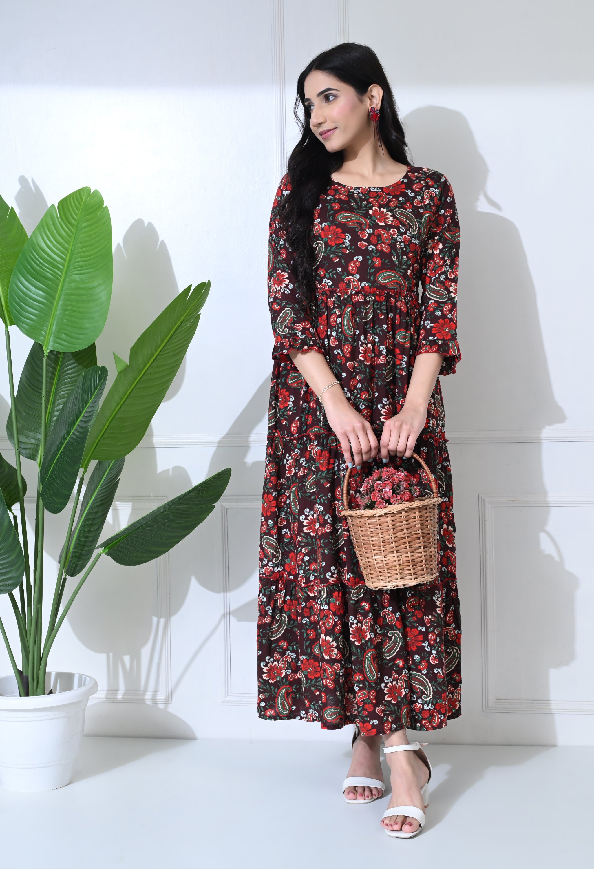 Dark Maroon Maternity Wear