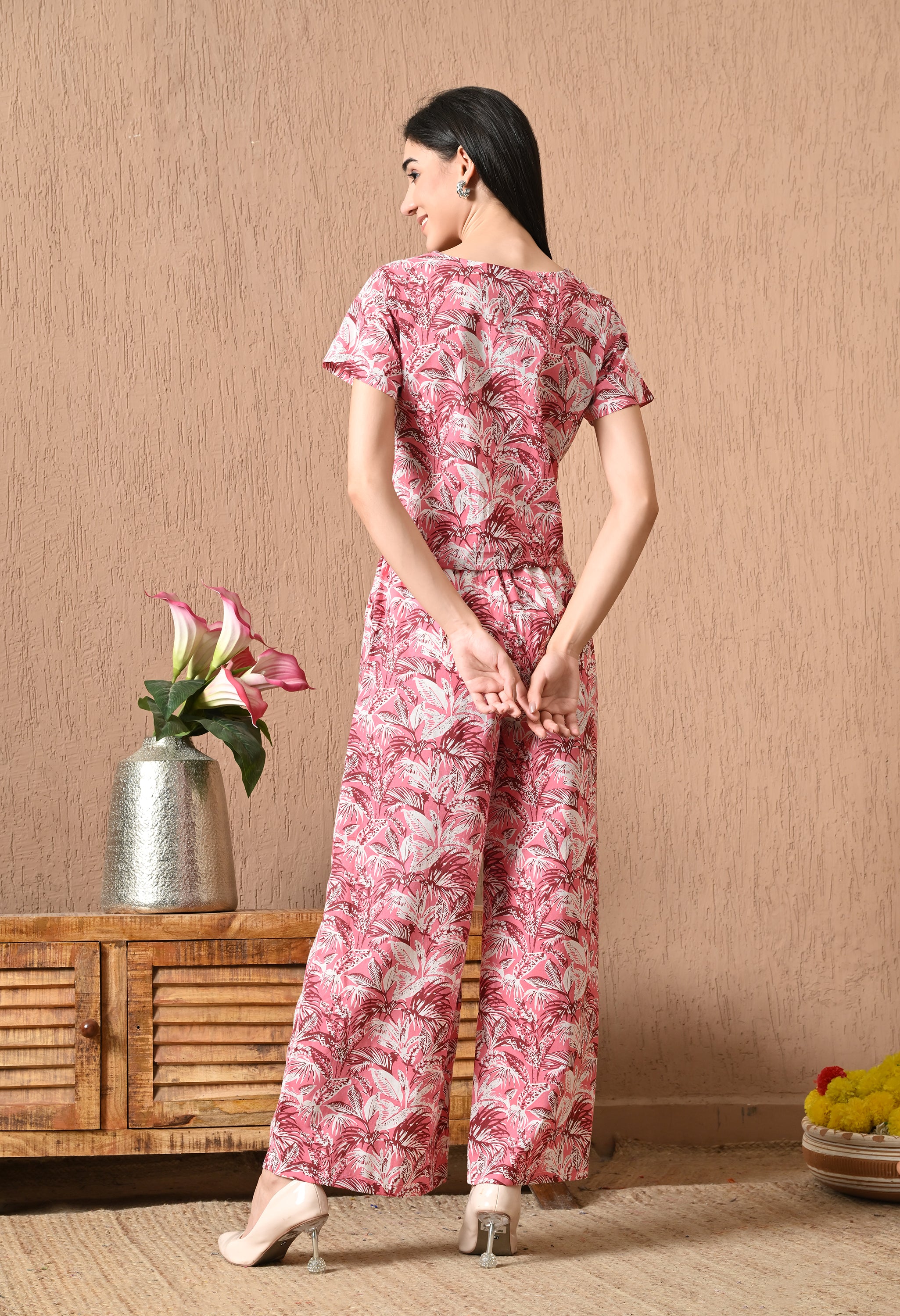 Rose Pink Night Suit