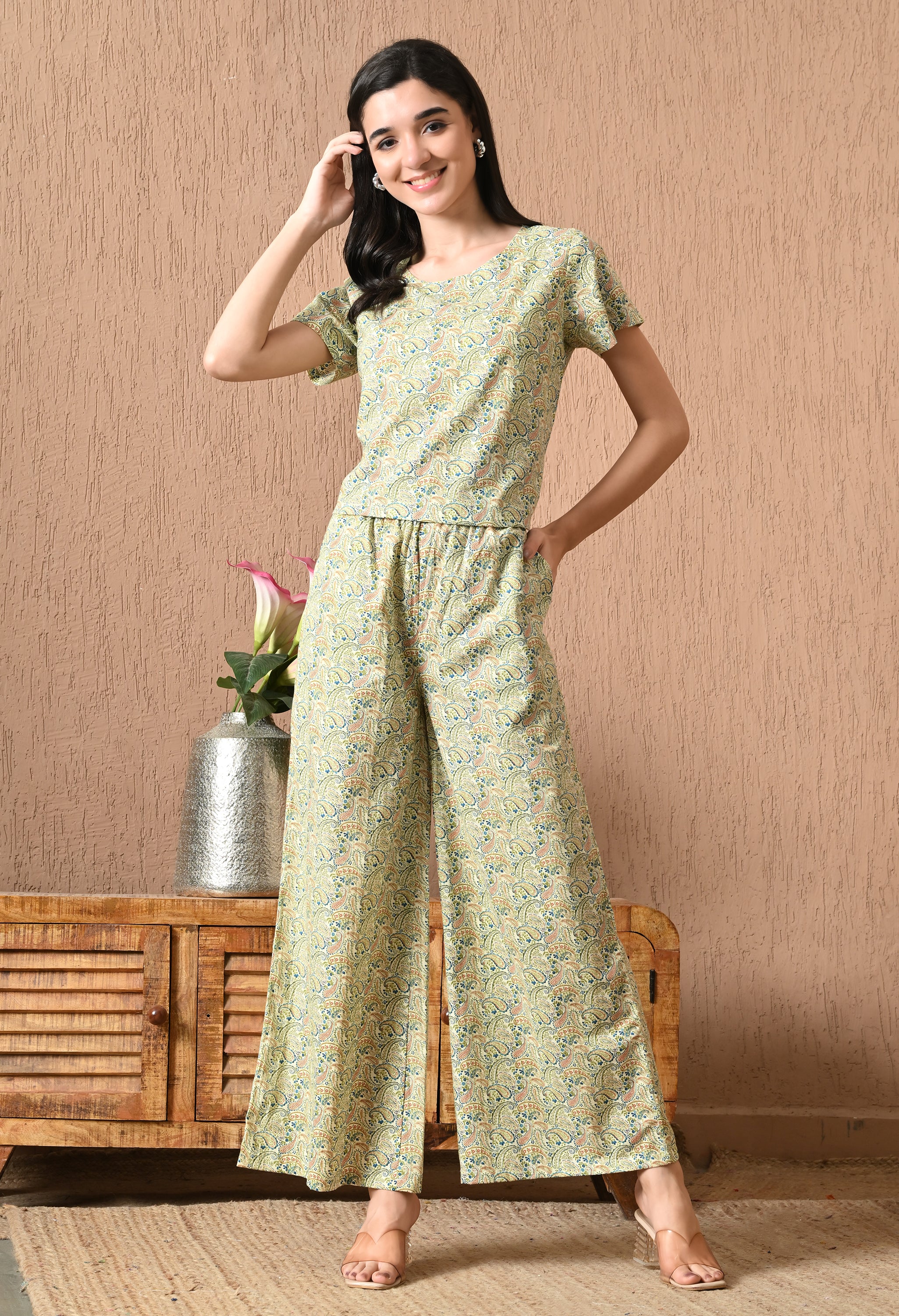 Beryle Green Night Suit – Soft, Stylish & Breathable