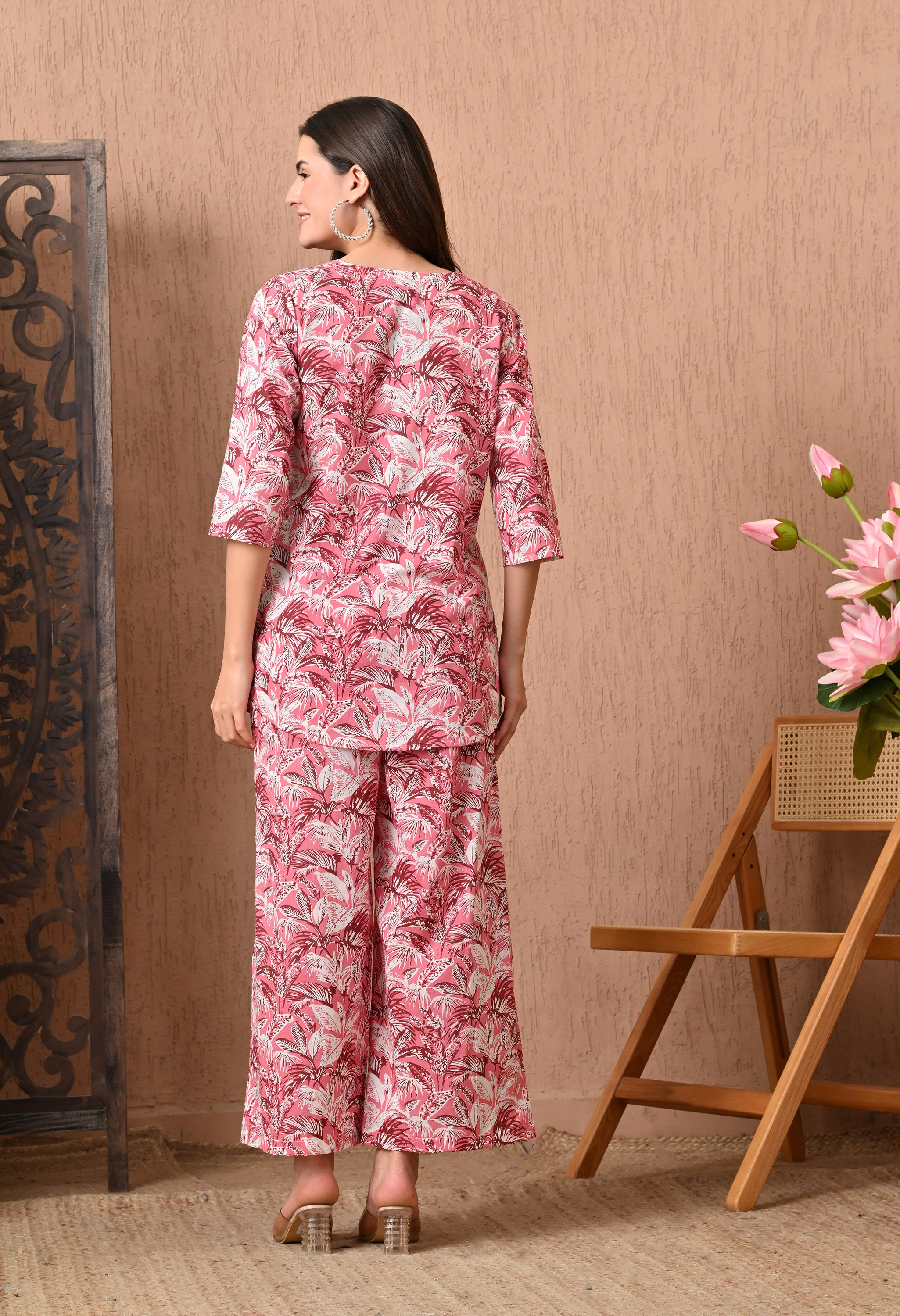 Rose Pink Cotton Co-ord set