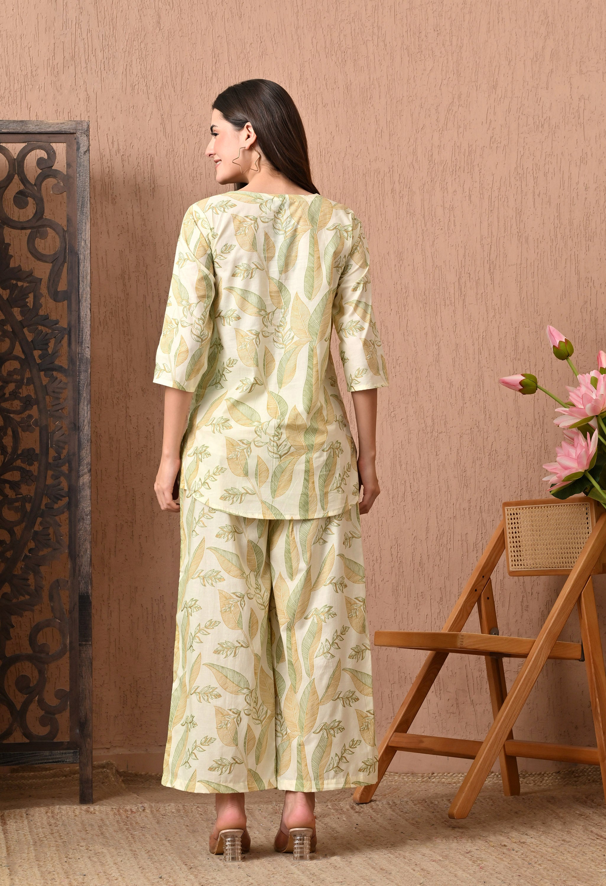 Almond Cotton Co-ord Set