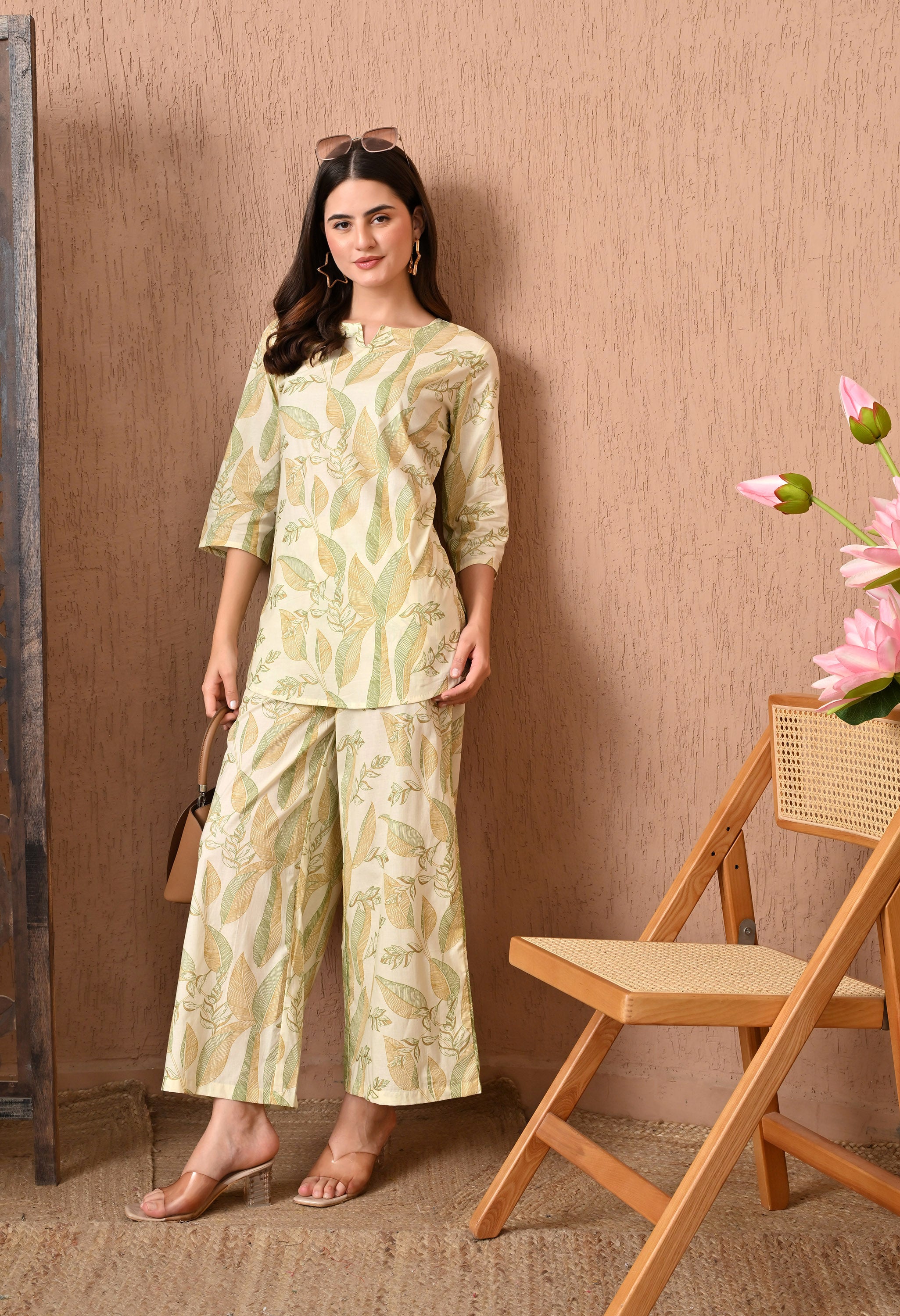 Almond Cotton Co-ord Set