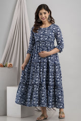 Women's Beautifull Floral Printed Maternity/Feeding Wear By SILAKIVA