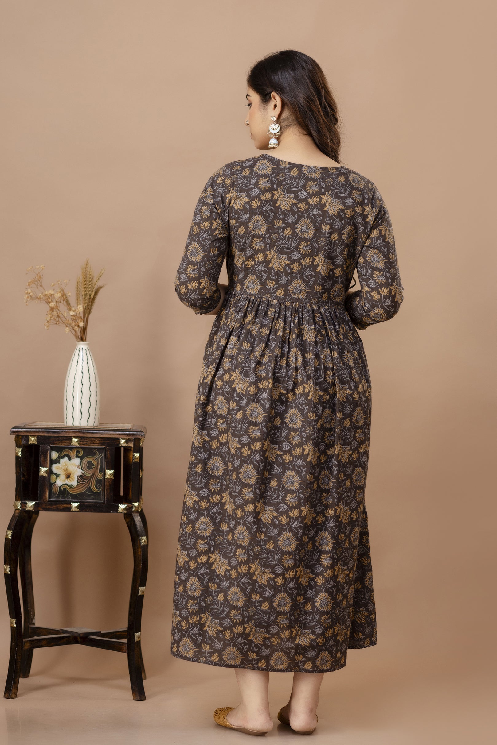 Dark Chocolate Feeding Kurta by SILAKIVA