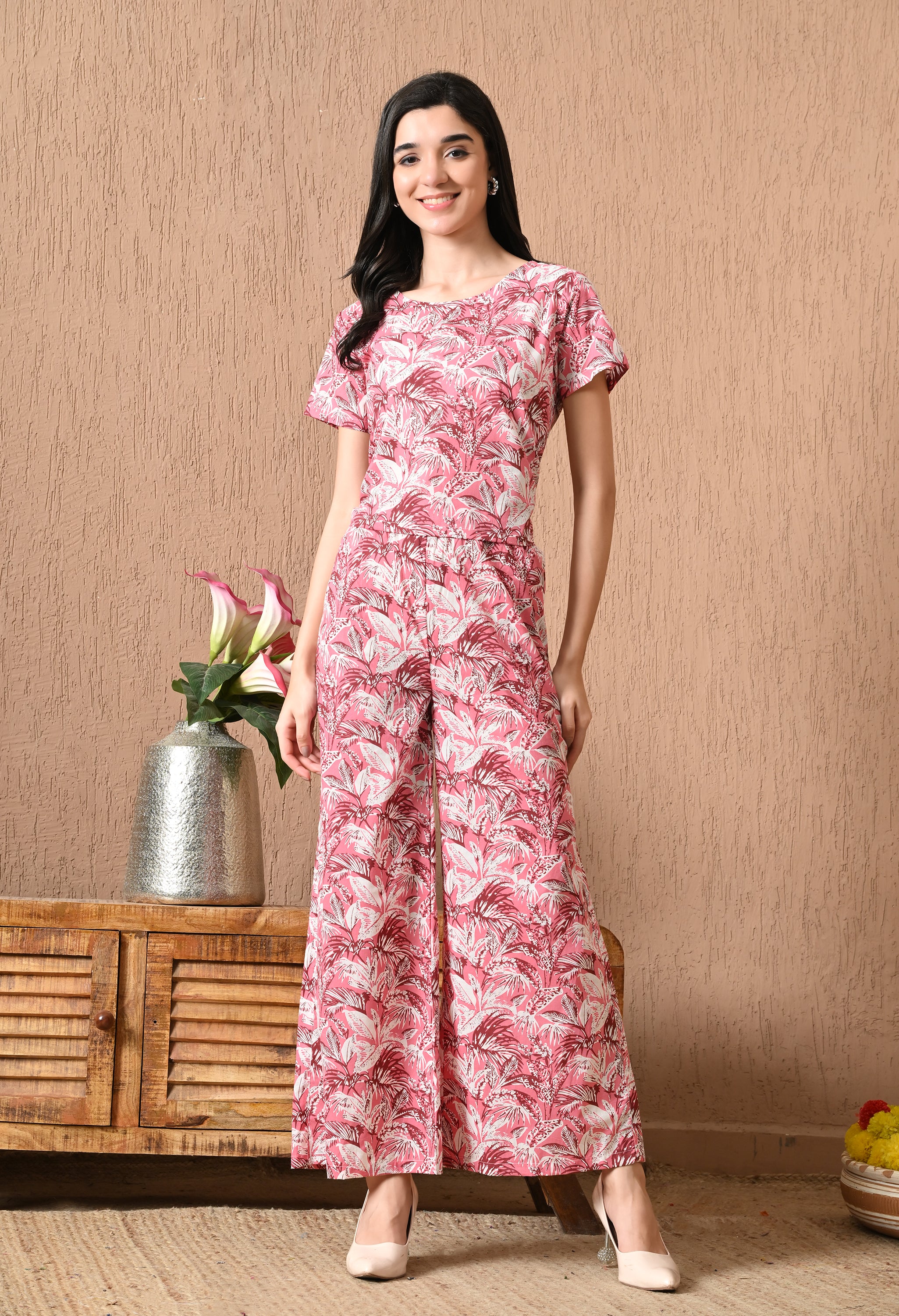 Rose Pink Night Suit
