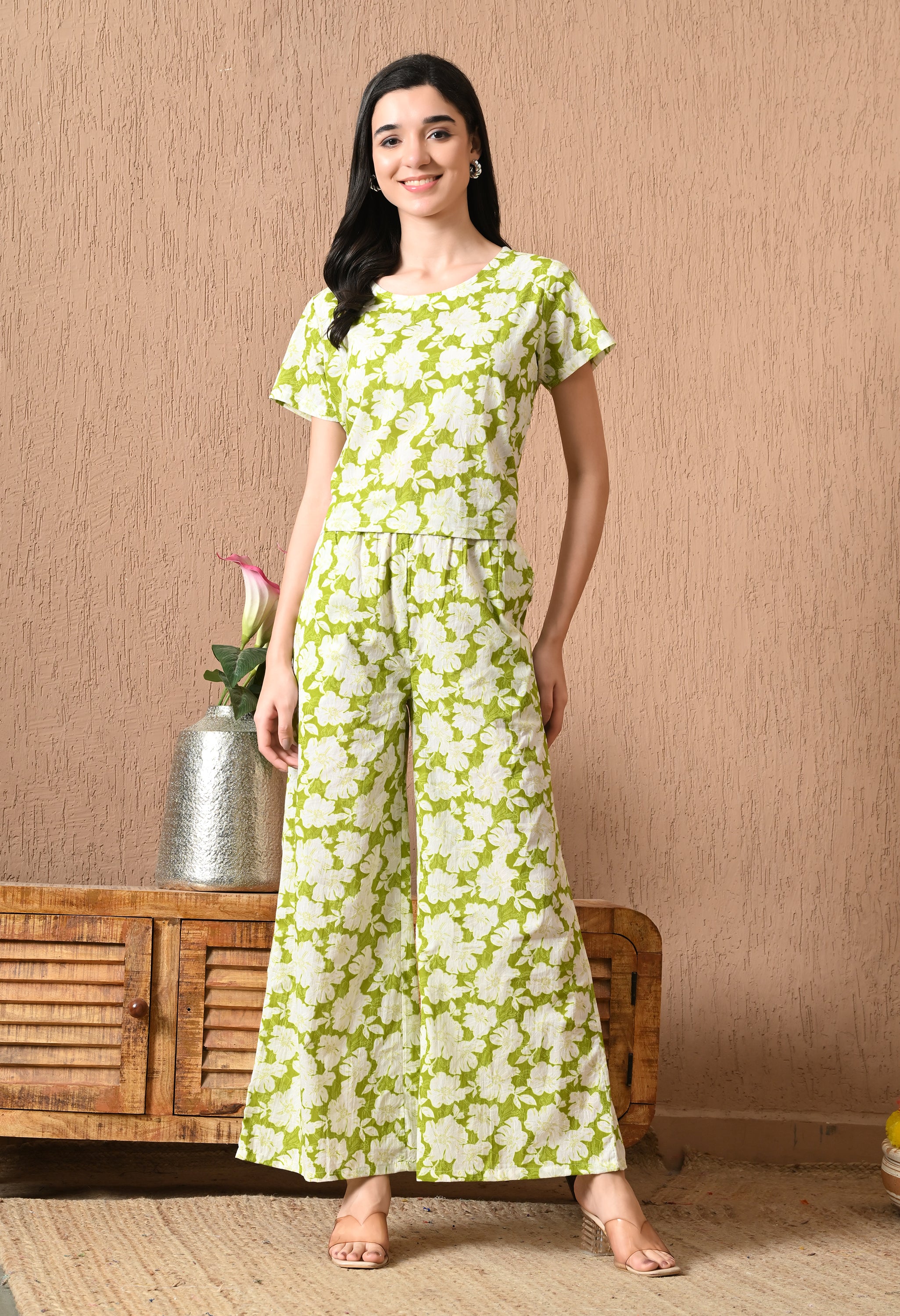 Trendy Green Night Suit
