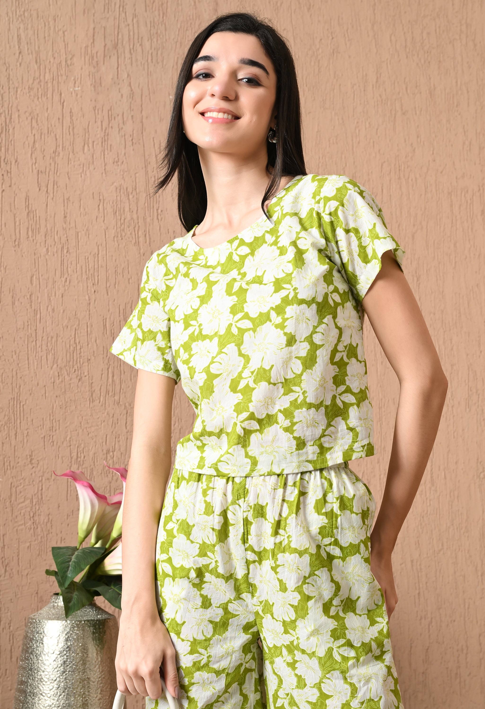 Trendy Green Night Suit