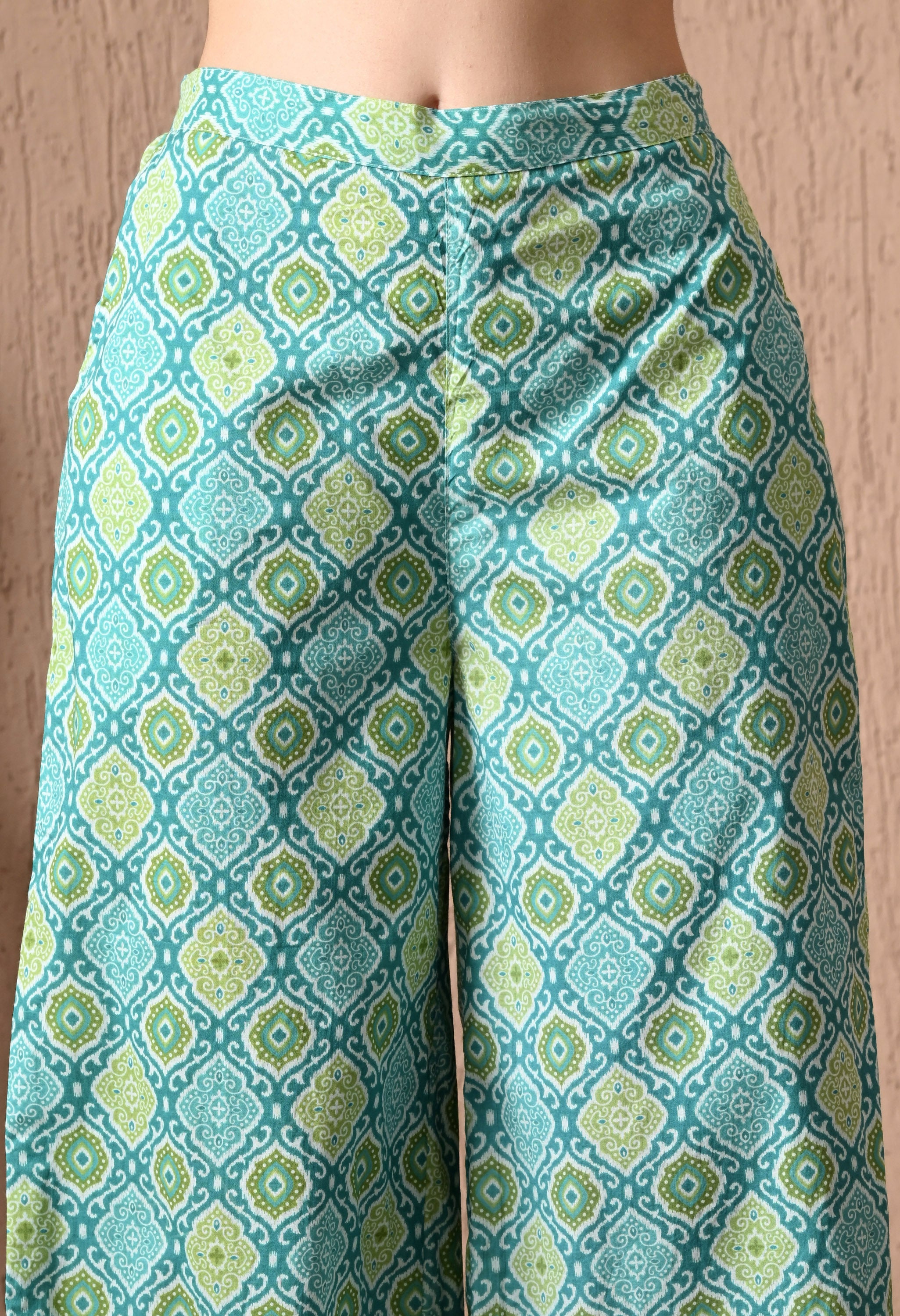 Greenish Blue Cotton Co-ord Set