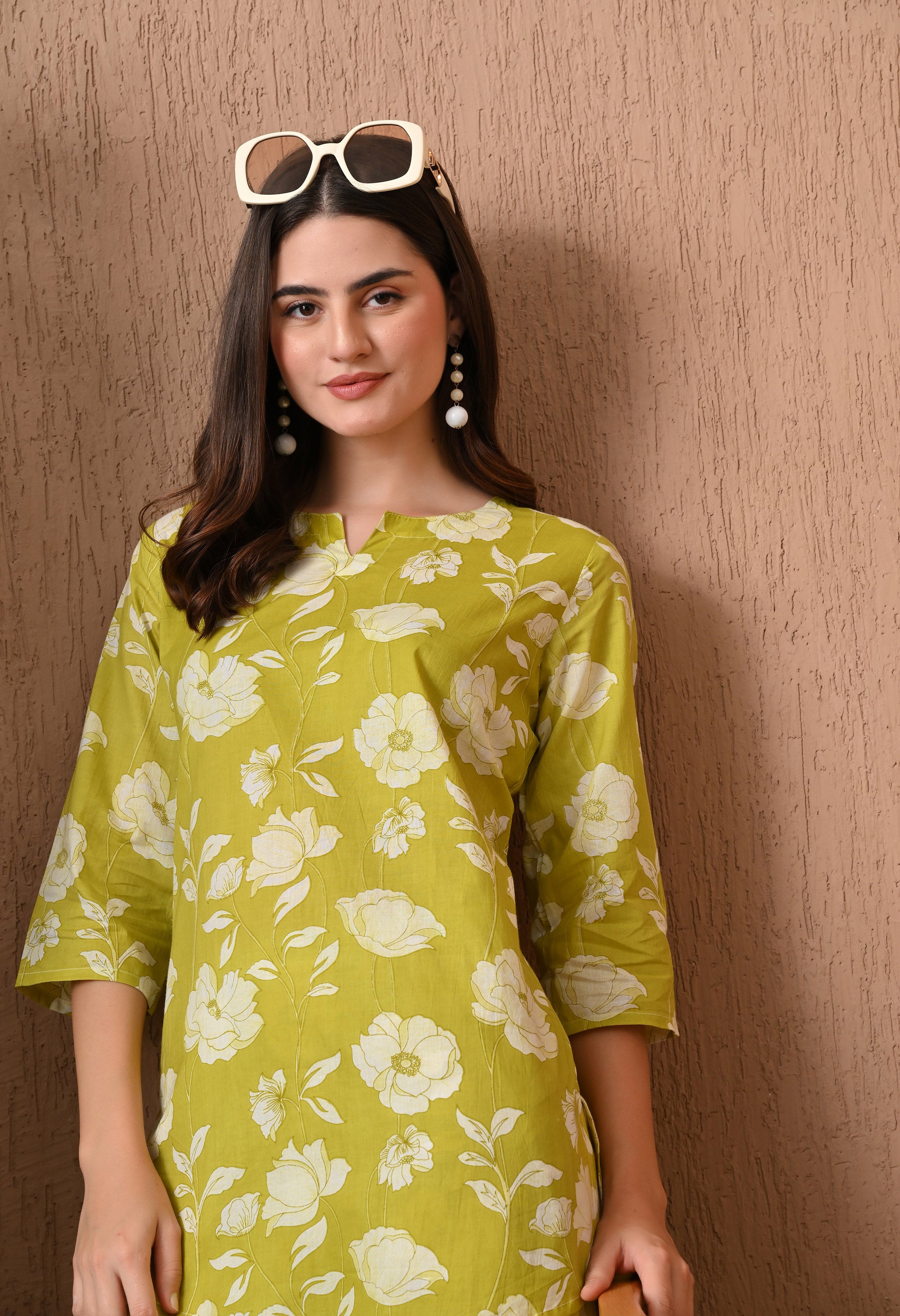 Orangy Yellow Cotton Co-ord set